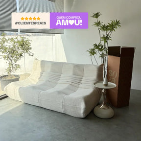 Poltrona Design 1973 Linho 1 unidade Sofá na Caixa