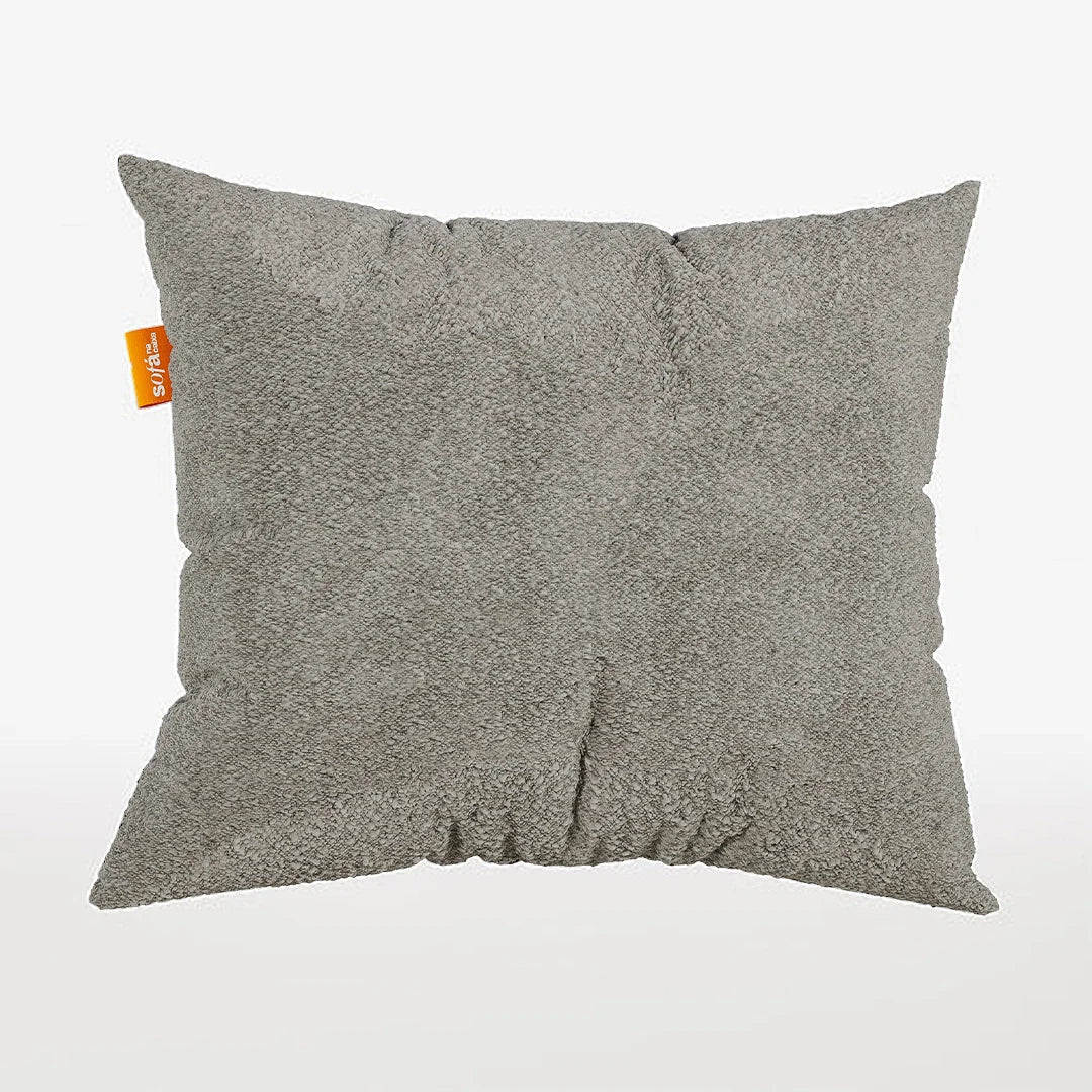Kit 4 Almofadas Tecido Bouclé - Cor Cinza - 45x45cm