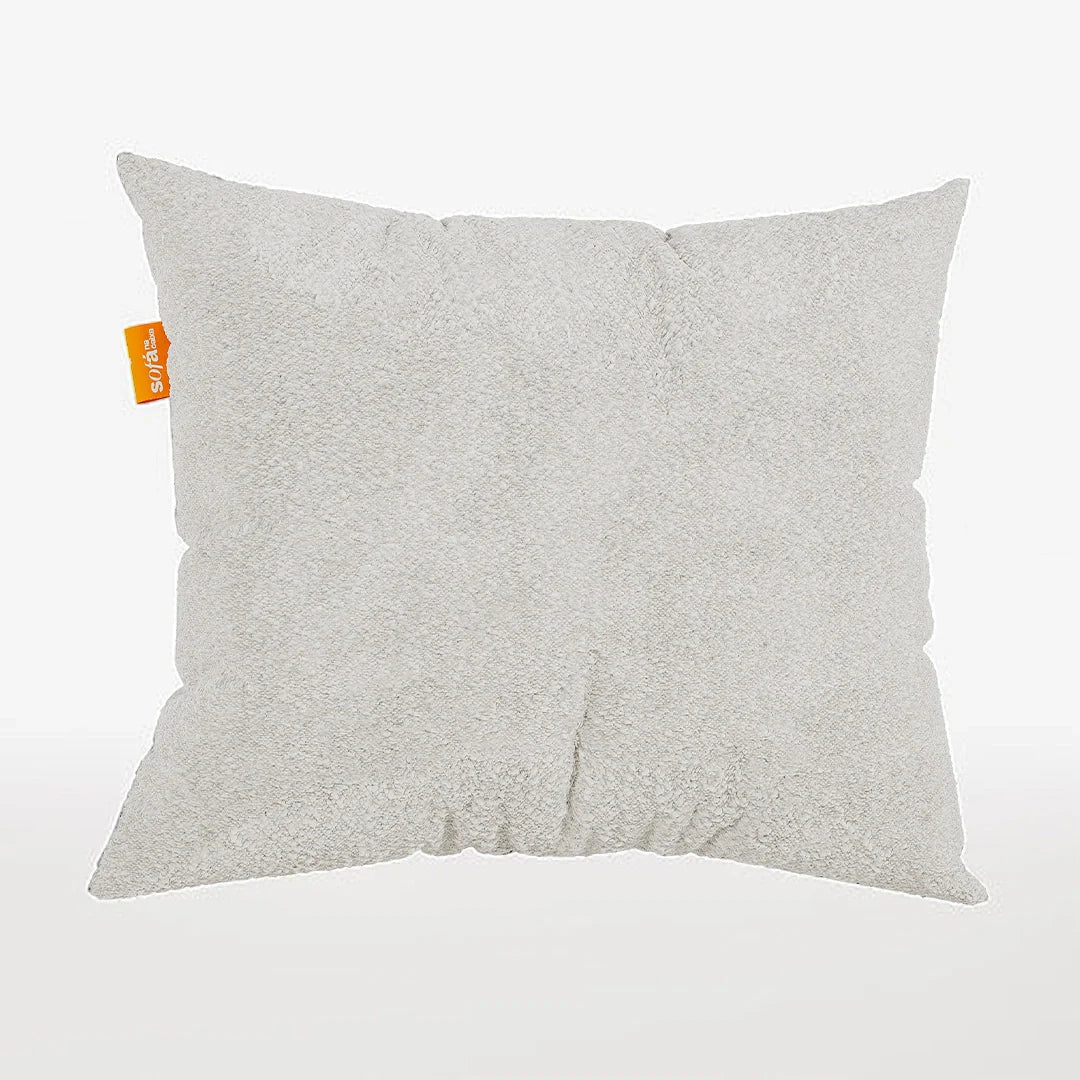 Kit 3 Almofadas Tecido Bouclé - Cor Linho - 45x45cm