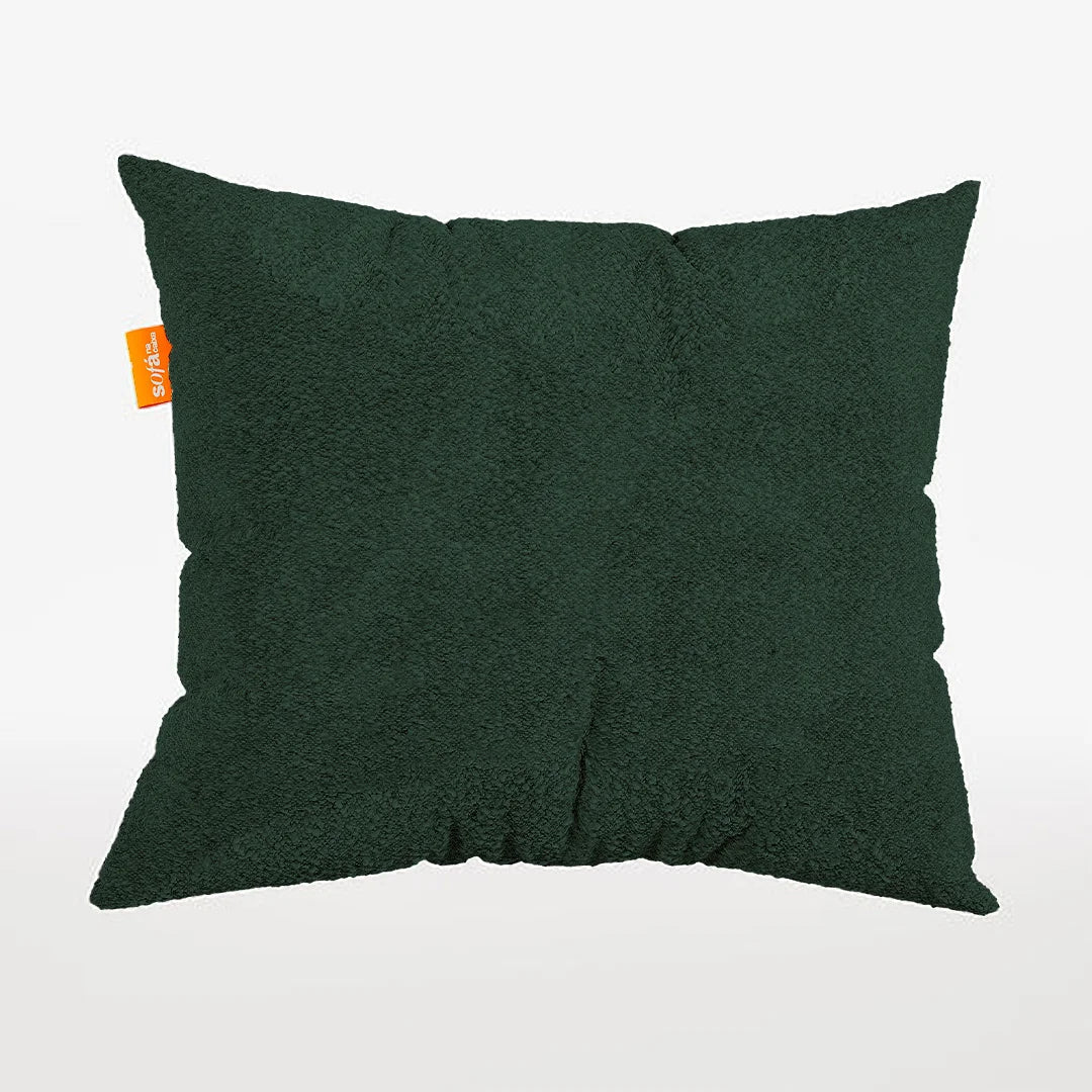 Almofada Tecido Bouclé  - Cor Verde Musgo - 45x45cm